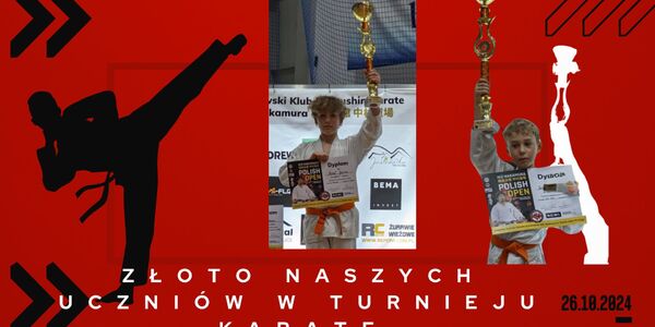 Złoto naszych uczniów w Turnieju Karate.jpg