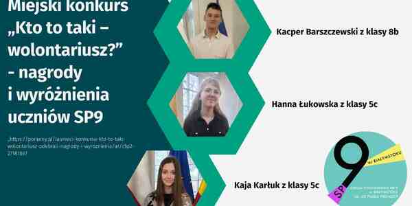 Miejski konkurs „Kto to taki – wolontariusz” - nagrody i wyróżnienia uczniów SP9 1.jpg