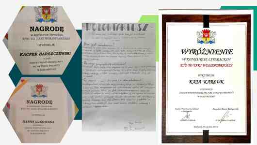 Miejski konkurs „Kto to taki – wolontariusz?” - nagrody i wyróżnienia uczniów SP9