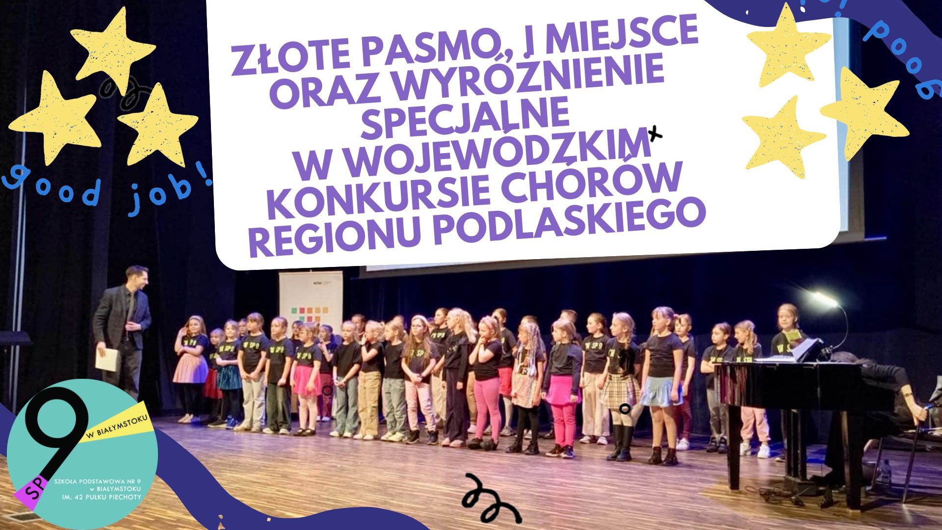 Złote Pasmo_ I miejsce oraz Wyróżnienie Specjalne w Wojewódzkim Konkursie Chórów Regionu Podlaskiego dla chóru SP9.jpg