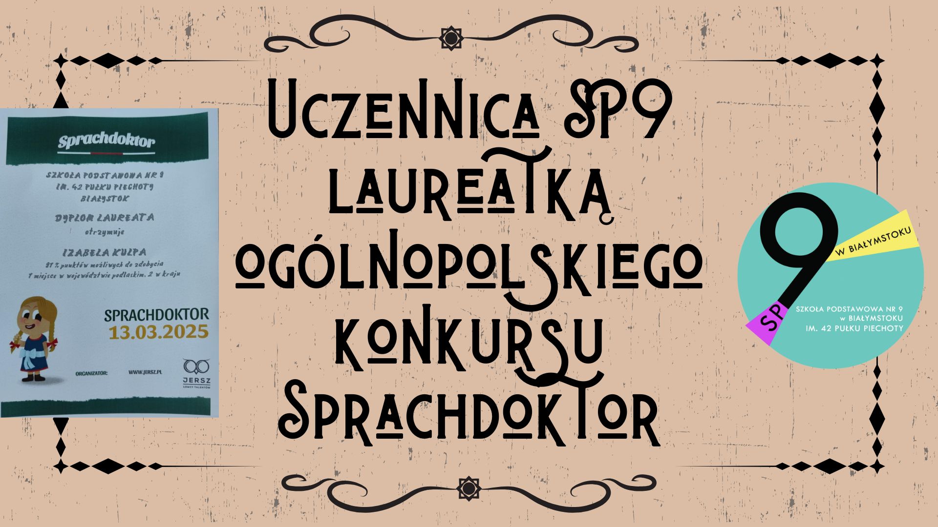 Uczennica SP9 laureatką ogólnopolskiego konkursu Sprachdoktor.jpg