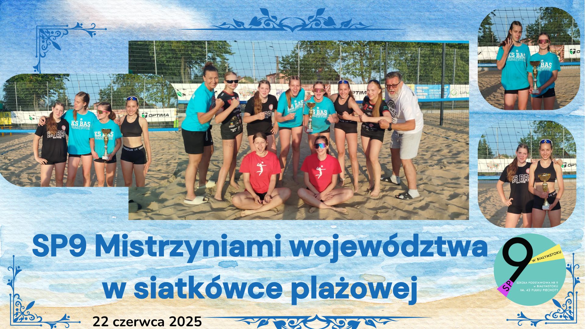 SP9 Mistrzyniami województwa w siatkówce plażowej.jpg