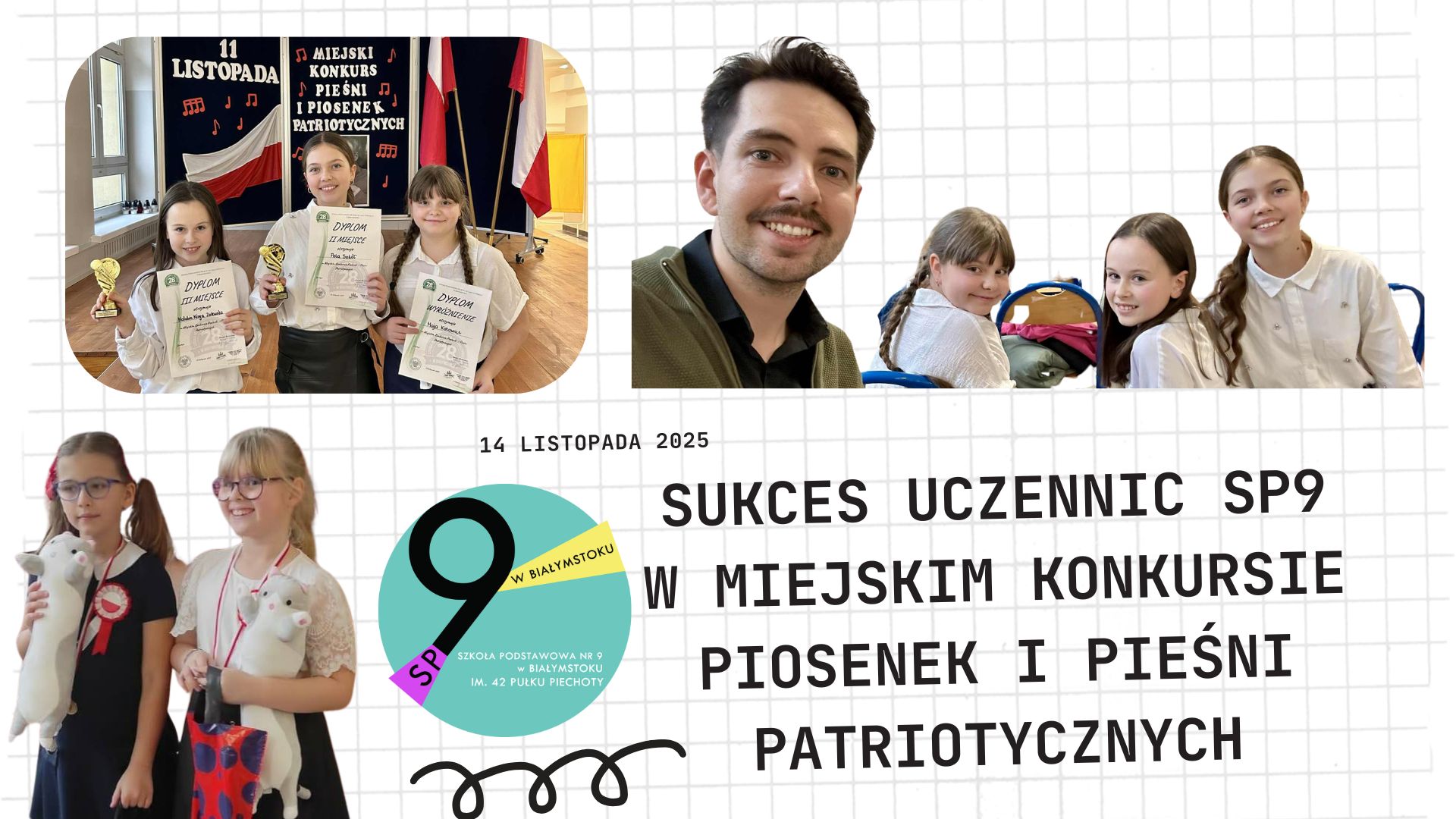 Sukces uczennic w Miejskim Konkursie Piosenek i Pieśni Patriotycznych.jpg