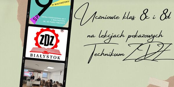 1Uczniowie klas 8c i 8d na lekcjach pokazowych Technikum ZDZ.jpg